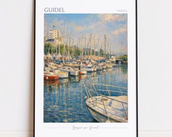 Guidel Print - Guidel Kunst - Guidel Poster - Guidel Gemälde Frankreich Reise Poster