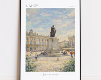 Nancy Print - Nancy Art - Nancy Poster - Nancy Painting France poster