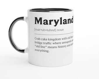 Maryland Mug: Clever State Word Art (Ceramic, 11oz)