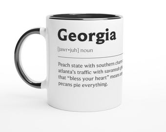 Georgia Coffee Mug: Dictionary Style Print - Ceramic, Dishwasher Safe