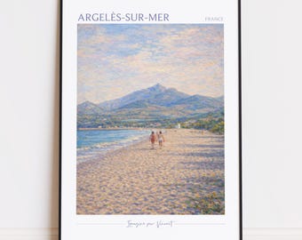Argelès-sur-Mer Print - Argelès-sur-Mer Art - Argelès-sur-Mer Poster - Argelès-sur-Mer Painting France poster