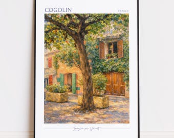 Cogolin Druck - Cogolin Kunst - Cogolin Poster - Cogolin Gemälde Frankreich Reise Poster