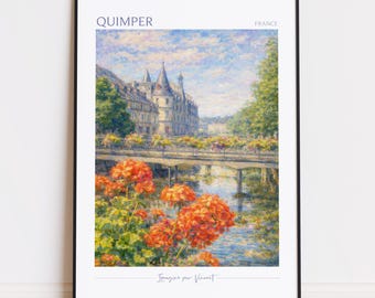 Quimper Print - Quimper Art - Quimper Poster - Quimper Painting France poster