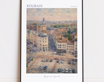 Roubaix Print - Roubaix Art - Roubaix Poster - Roubaix Painting France poster