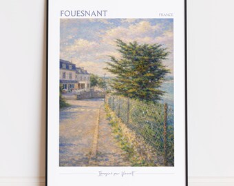Fouesnant Print - Fouesnant Art - Fouesnant Poster - Fouesnant Painting France poster