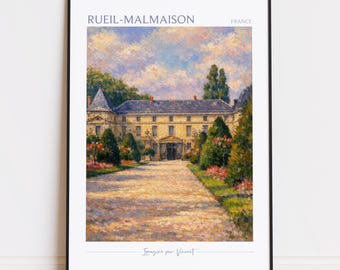 Rueil-Malmaison Druck - Rueil-Malmaison Kunst - Rueil-Malmaison Poster - Rueil-Malmaison Gemälde Frankreich Reiseplakat