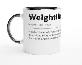 Taza de café con temática de levantamiento de pesas: un regalo divertido para los amantes del gimnasio.