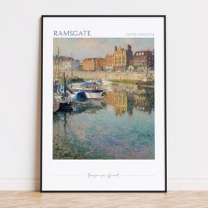Lámina de viaje de Ramsgate, Arte de pueblo costero (Póster sin marco)