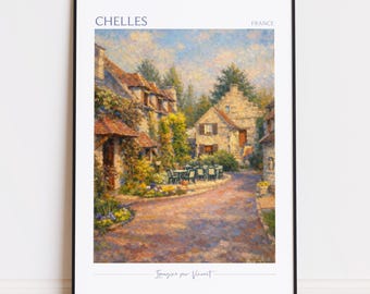Chelles Druck - Chelles Kunst - Chelles Poster - Chelles Malerei Frankreich Reiseplakat