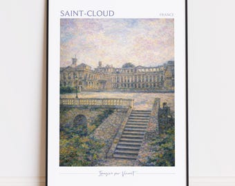 Saint-Cloud Druck - Saint-Cloud Kunst - Saint-Cloud Poster - Heilige-Wolke Malerei Frankreich Reise-Plakat