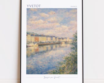 Yvetot Druck - Yvetot Kunst - Yvetot Poster - Yvetot Gemälde Frankreich Reise Poster