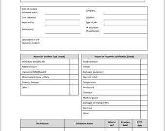 事故報告書フォーム