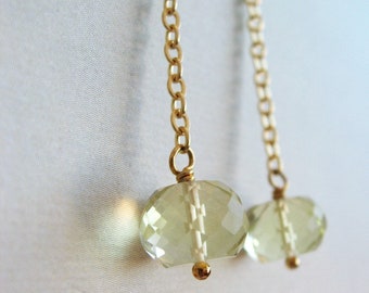 Meyer Earrings: lemon topaz, gold filled