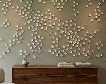 Custom Colour Cherry Blossom Wall Sculpture, Luxury 3D Floral Installation, Blush Modern Wall Art