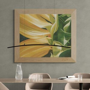 Original Sonnenblumen Öl Gemälde auf Leinwand: Luxuriöse Blumen Wandkunst