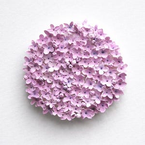 Romantic Lilac Flower Sculpture: Pink Floral Wall Art Cottagecore Home Decor - Limited Edition image 1