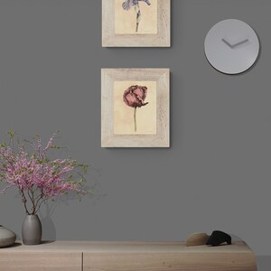 Poppy Flower Art Print Pen & Ink Botanical Flower Wall Art Vintage Look Papaver Giclee 8x10 Limited Edition image 4