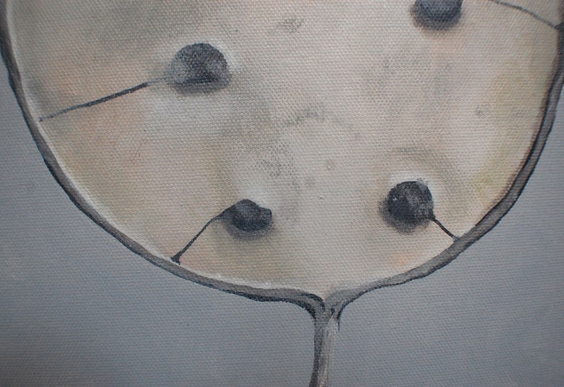 Honesty Painting  Lunaria Abstract Silver Dollar Money Plant image 5