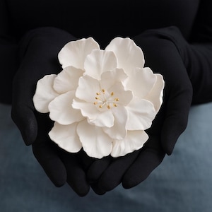 Maßblume strukturierte Ton-Blumen-moderne minimalistische 3D-Wandbehang