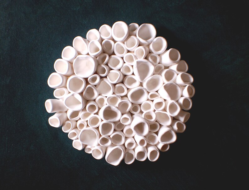 Coral Wall Sculpture Set 3D Wall Art White Clay Sculpture Etsy