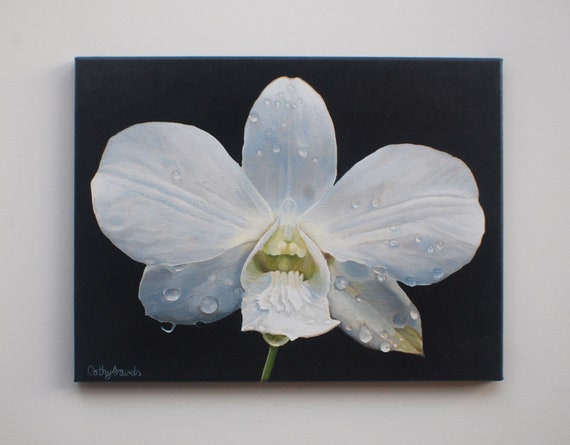Orchid Painting Acrylic Flower White Wall India - How To Paint A White Orchid Orchid Painting Acrylic Flower White Wall India - How To Paint A White Orchid