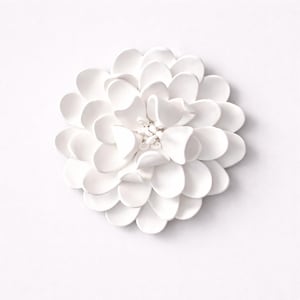 Flower Wall Sculpture: 3D Scandi Minimalist Floral Art Home Styling Decor