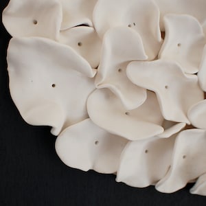 Coral Sea Textures White Clay Art Wall Hanging Beach House Decor