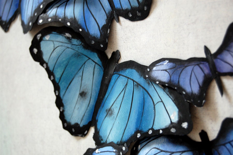 Frozen Blue Butterflies 3D Blue Transparent Butterfly Purple Blue Butterfly  Blue Wall Art Butterfly 3D Frozen Butterfly Wall Decor -  Norway