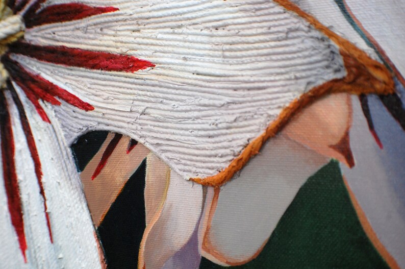 Kola Nut Flower Painting  Eco Environmental Art Endangered image 2