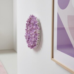 Romantic Lilac Flower Sculpture: Pink Floral Wall Art Cottagecore Home Decor - Limited Edition image 8