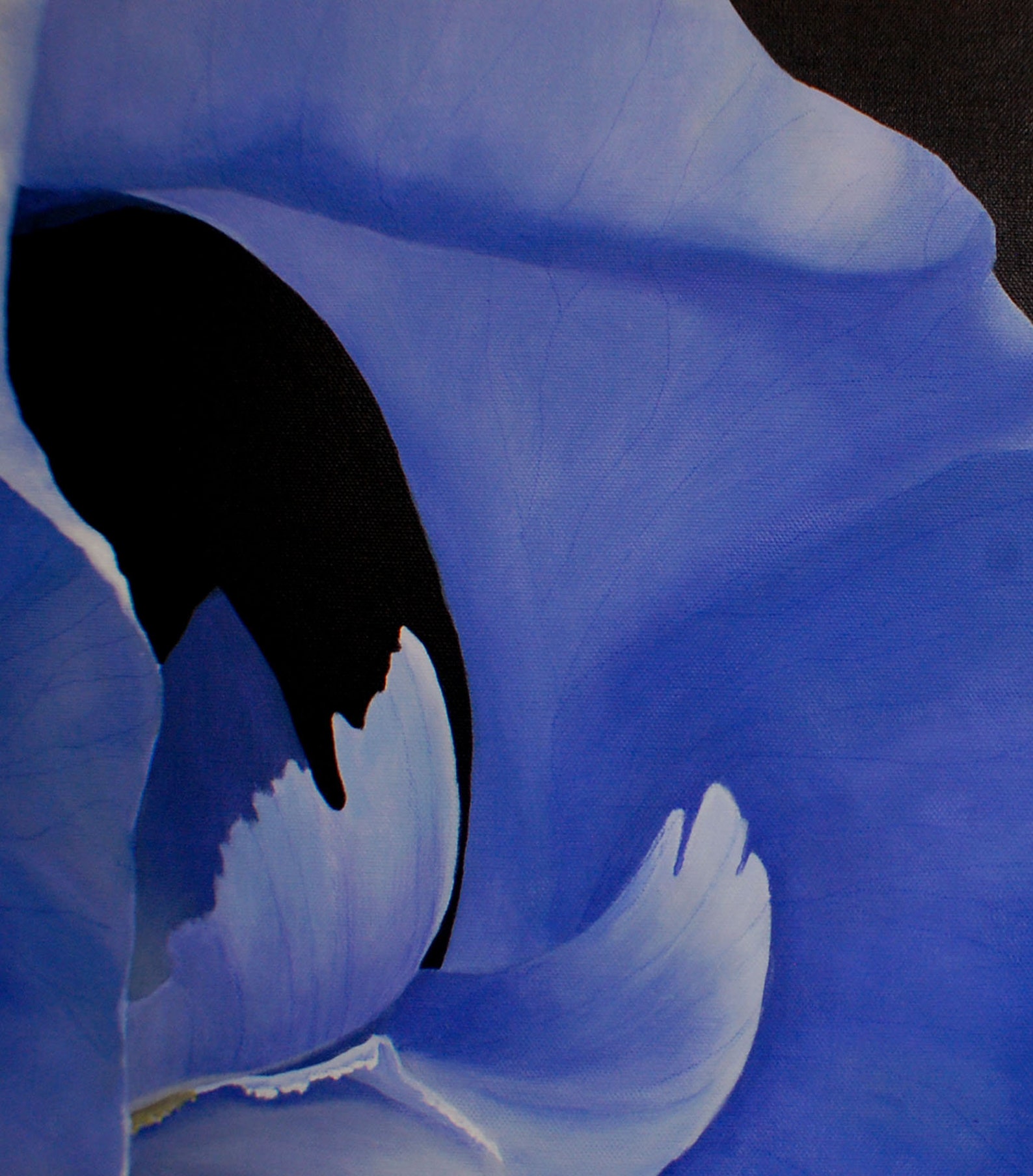 Iris Painting Blue Flower Painting Blue Wall Art Floral Etsy