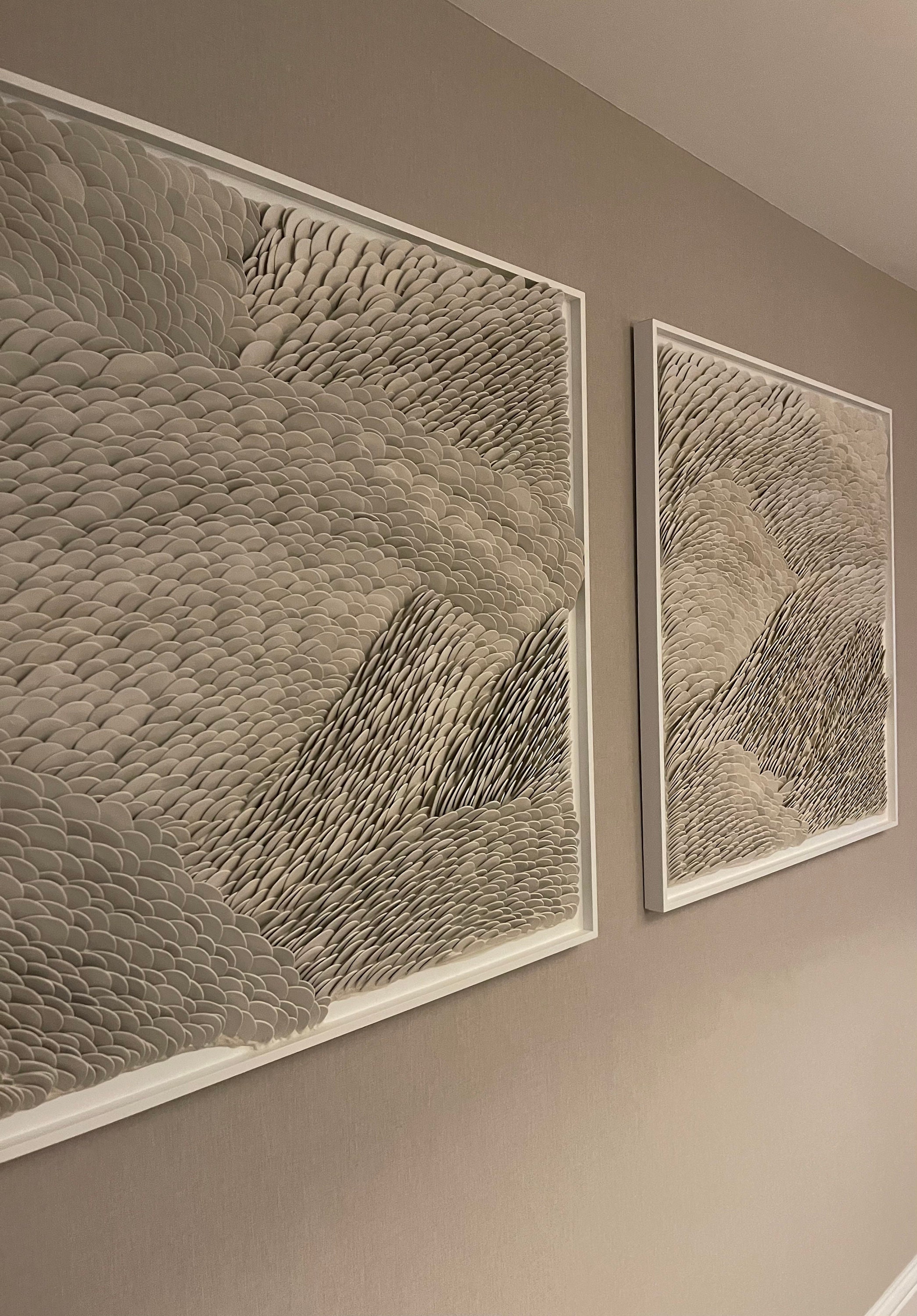 Wave Wall Art - 3D Wall Art, Biomorphic Sculpture, Clay Wall
