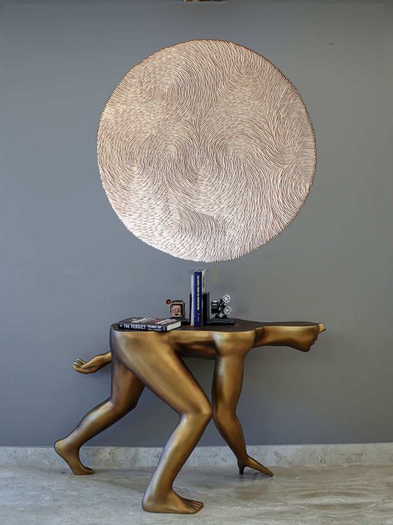 Large Wall Sculpture Round Wall Art 3D Wall Art Clay Wall Etsy