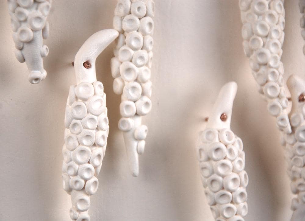 Original Hand-Sculpted Clay Wall Sculpture | Botanical Conservation Art | Dimensional Nature Inspired Home Accent Panel