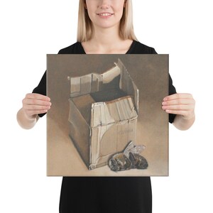 Surreale Biene Druck auf Leinwand - Tote Honigbiene Eco Nature Art