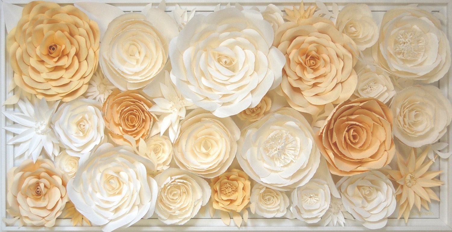 Wall Sculpture Art, 3D Wall Art, Clay Flowers, 3D Flower Wall Art