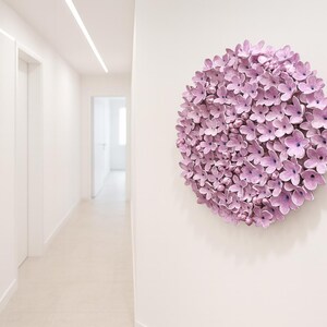 Romantic Lilac Flower Sculpture: Pink Floral Wall Art Cottagecore Home Decor - Limited Edition image 11