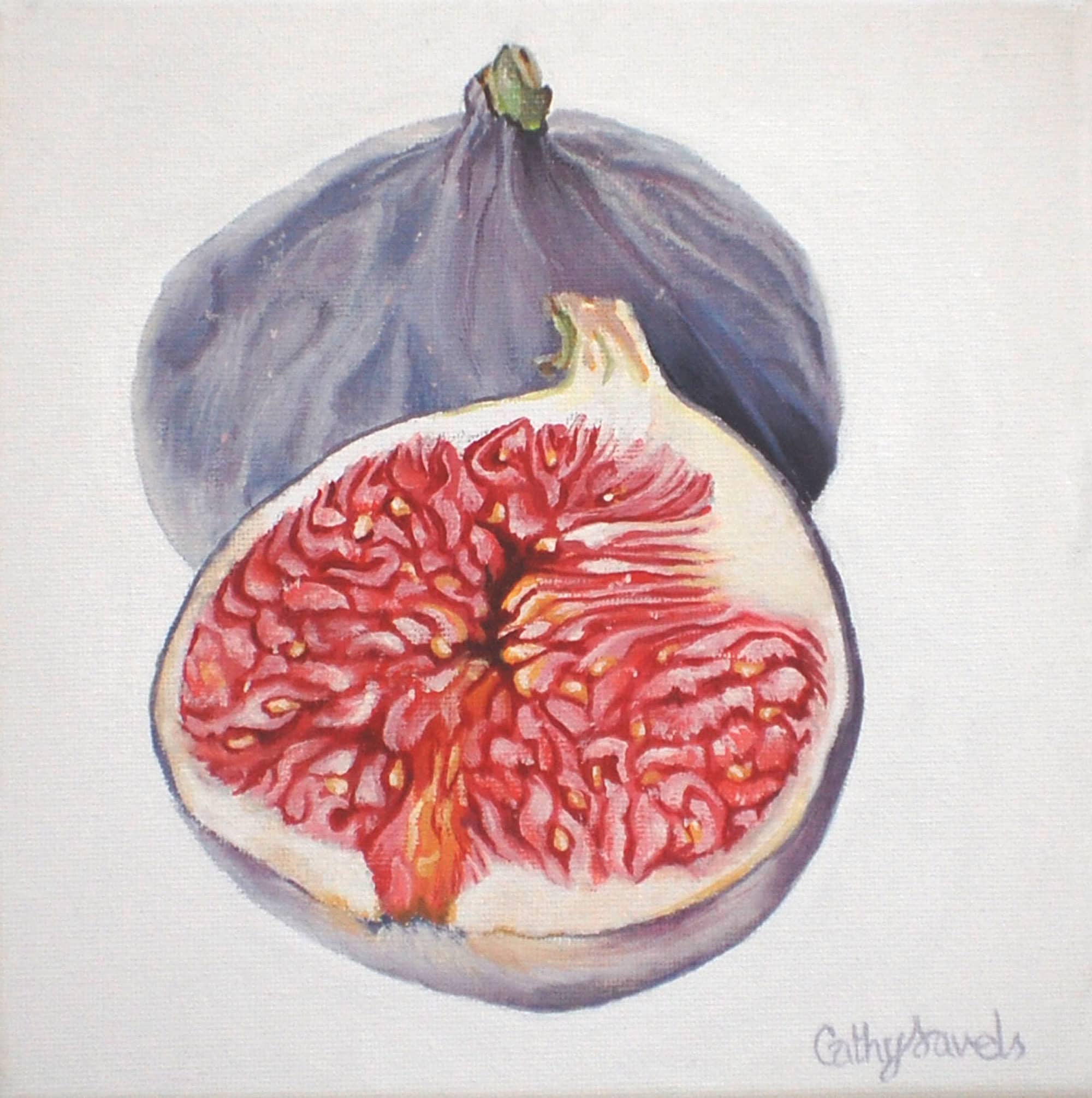 Fig Painting Figs Still Life Small Oil Painting Modern - Etsy Israel