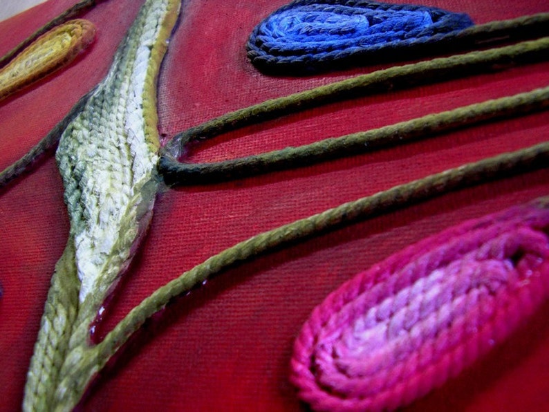 Textured Abstract Art Mixed Media Painting Colorful Wall Art | Etsy