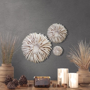 Coastal Wall Sculpture Art - Ocean Themed Dimensional Biomorphic Clay Coral Wall Art