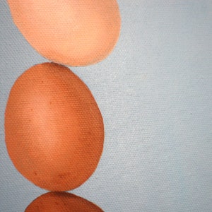 Still Life Painting Stacking Eggs Kitchen Art Surreal Quirky Artwork Acrylic Original Botanical Wall Art image 9