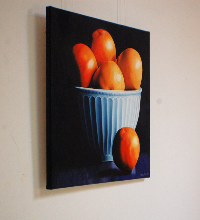 Orange Still Life Oranges Wall Art Fruit Still Life Dining Etsy