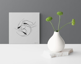 Abstract Swift Birds 3D Pen Drawing - Textured Modern Wall Art