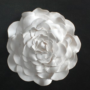 Vintage Rose Clay Flower Wall Sculpture Modern Minimalist 3D Wall Art