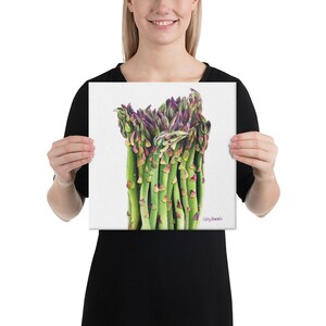 Asparagi Verdure Cucina Stampa Giclée su Tela di Cotone
