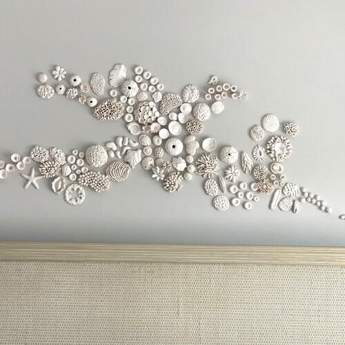 3D Coral Wall Sculpture Installation Nautical Wall Art Etsy