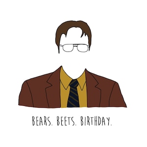 PRINTABLE The Office-parody birthday Dwight-inspired card funny card download only image 1