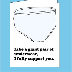 Card - birthday any occasion card-support underwear