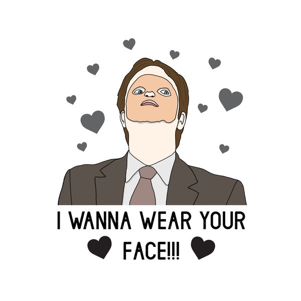 PRINTABLE The Office-parody birthday Dwight-inspired face wear card funny card (download only)