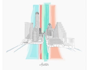Austin colors poster (various sizes)